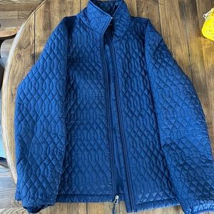 Lands End Navy Quilted Jacket